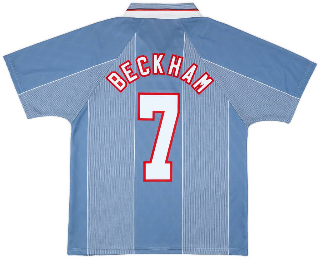 1996-97 England Away Shirt Beckham #7 - 9/10 - (M)