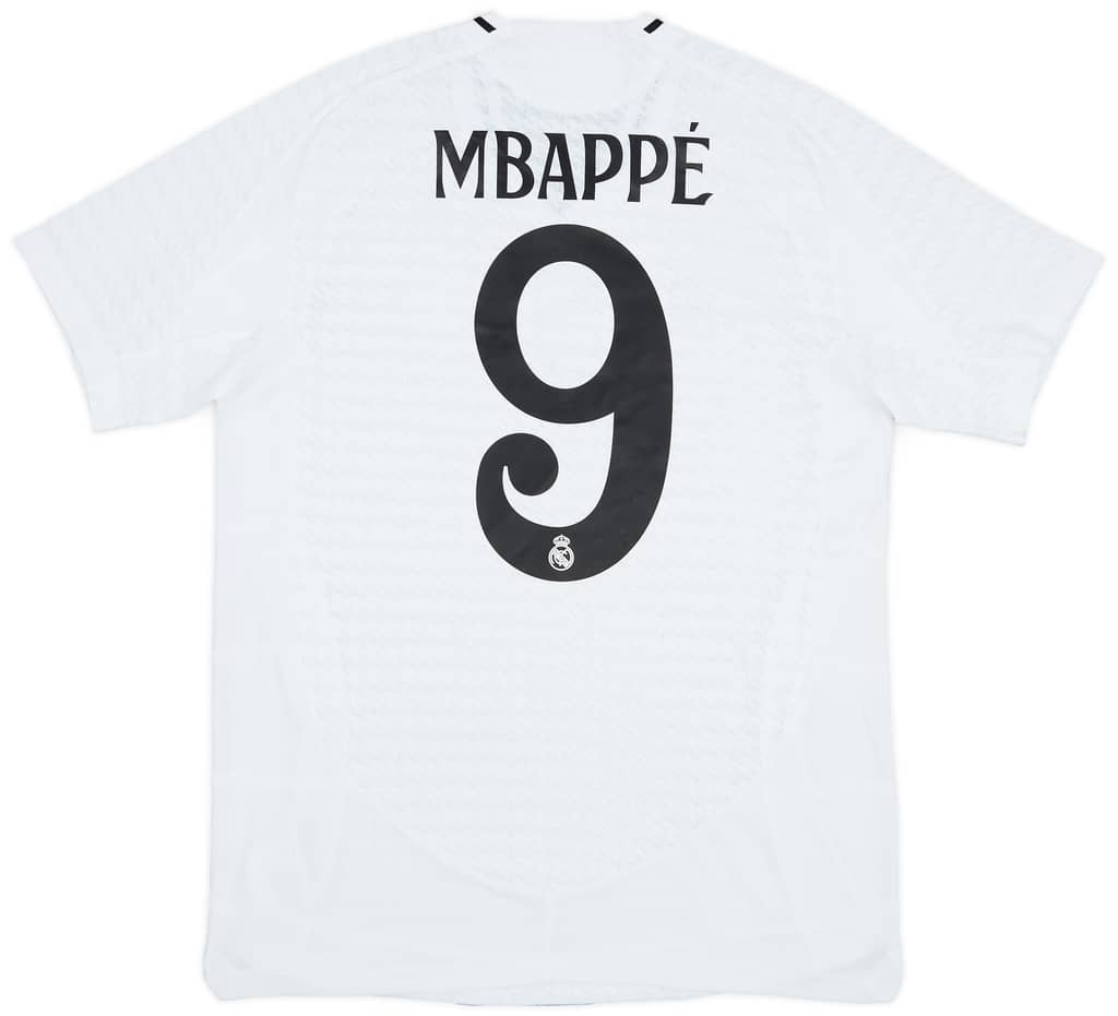 2024-25 Real Madrid Authentic Home Shirt Mbappe #9 - 10/10 - (M)