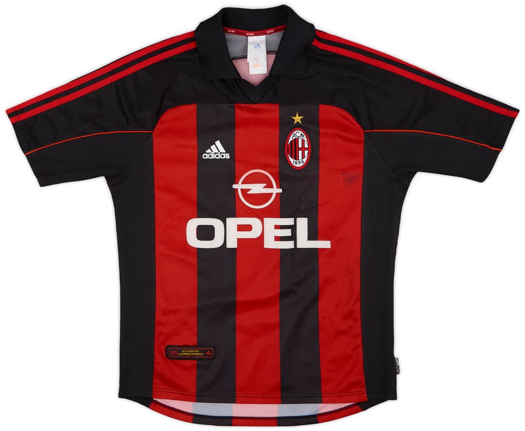 2000-02 AC Milan Home Shirt Maldini #3 - 6/10 - (M)