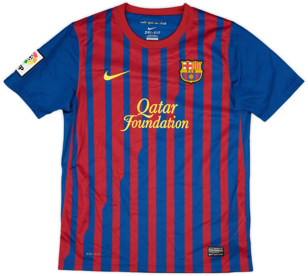 2011-12 Barcelona Home Shirt - 8/10 - (L.Boys)
