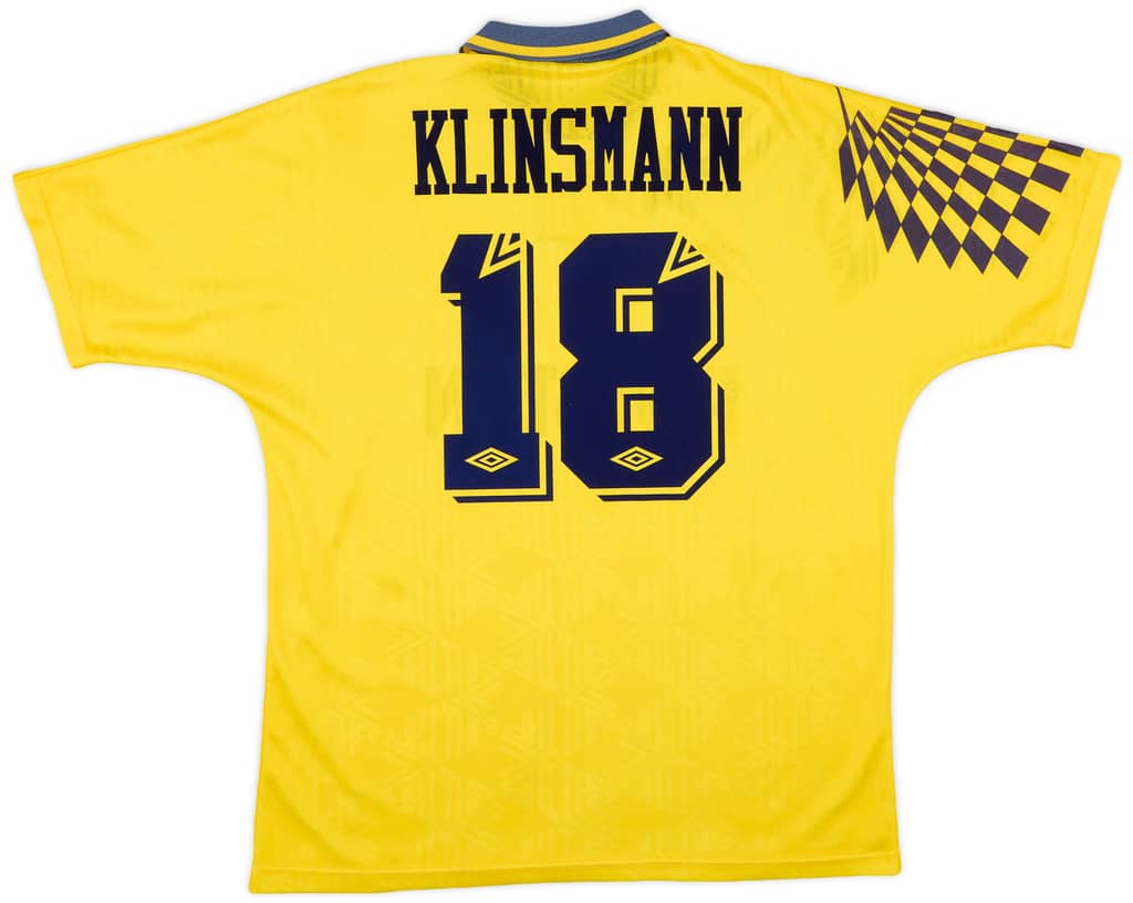 1991-95 Tottenham Away Shirt Klinsmann #18 - 8/10 - (XL)
