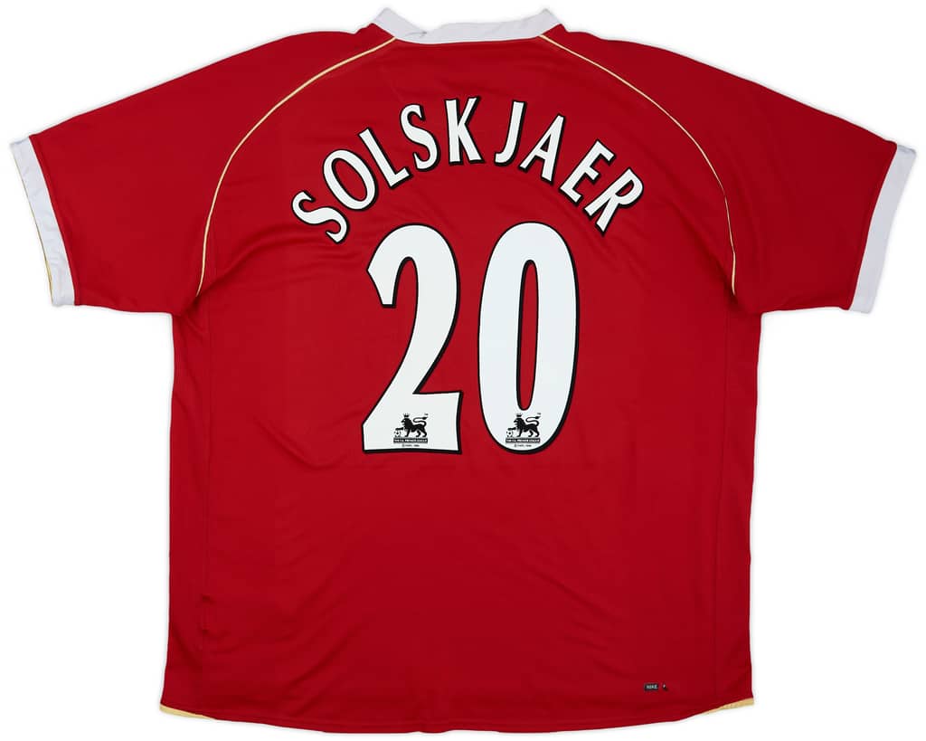 2006-07 Manchester United Home Shirt Solskjaer #20 - 6/10 - (XXL)
