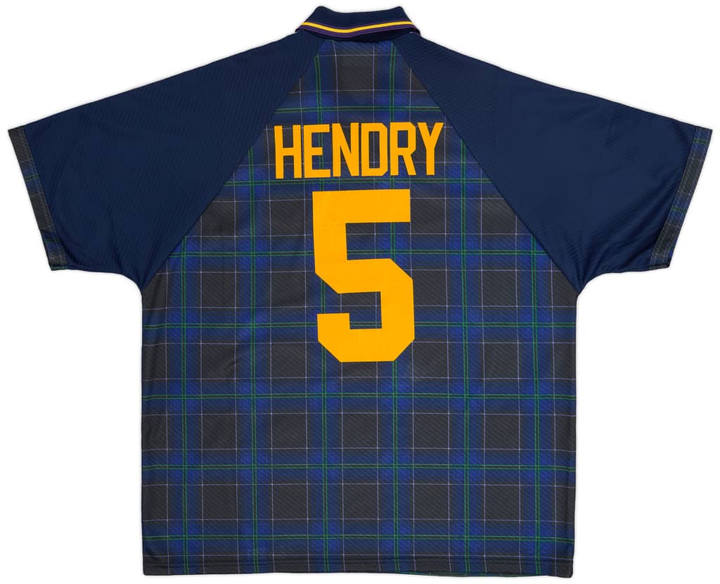 1994-96 Scotland Home Shirt Hendry #5 - 9/10 - (XXL)