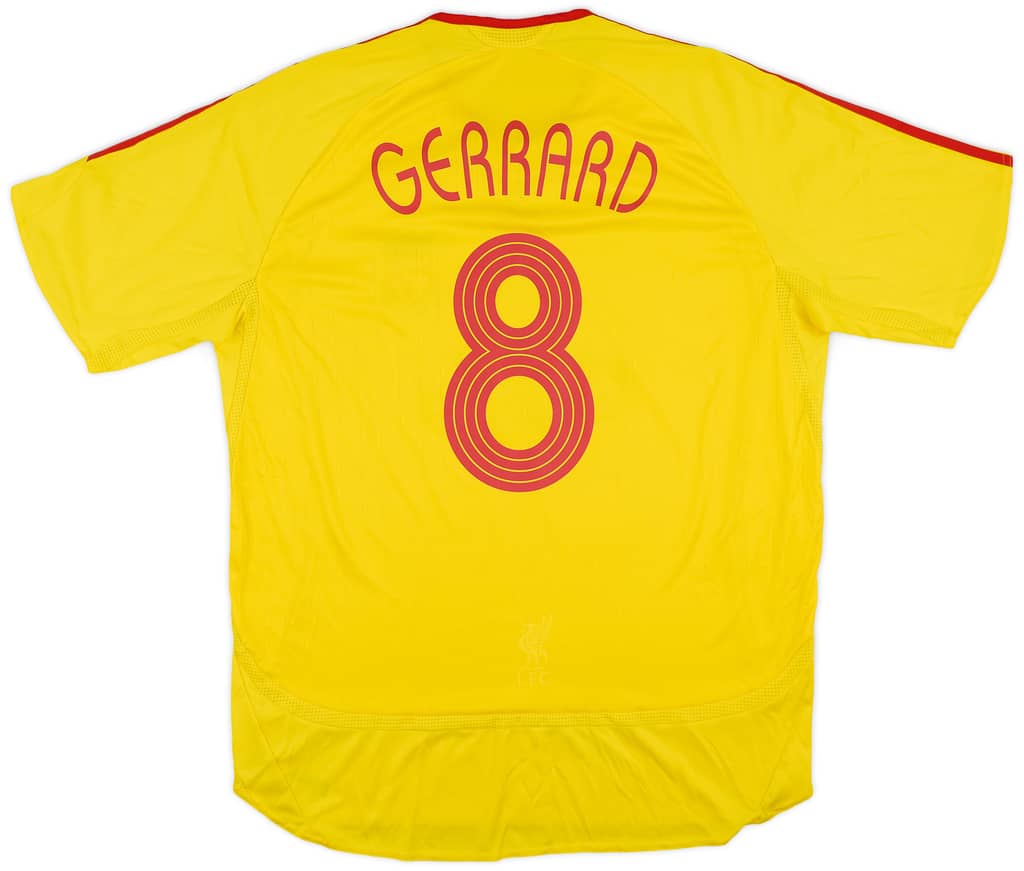 2006-07 Liverpool Away Shirt Gerrard #8 - 5/10 - (XL)