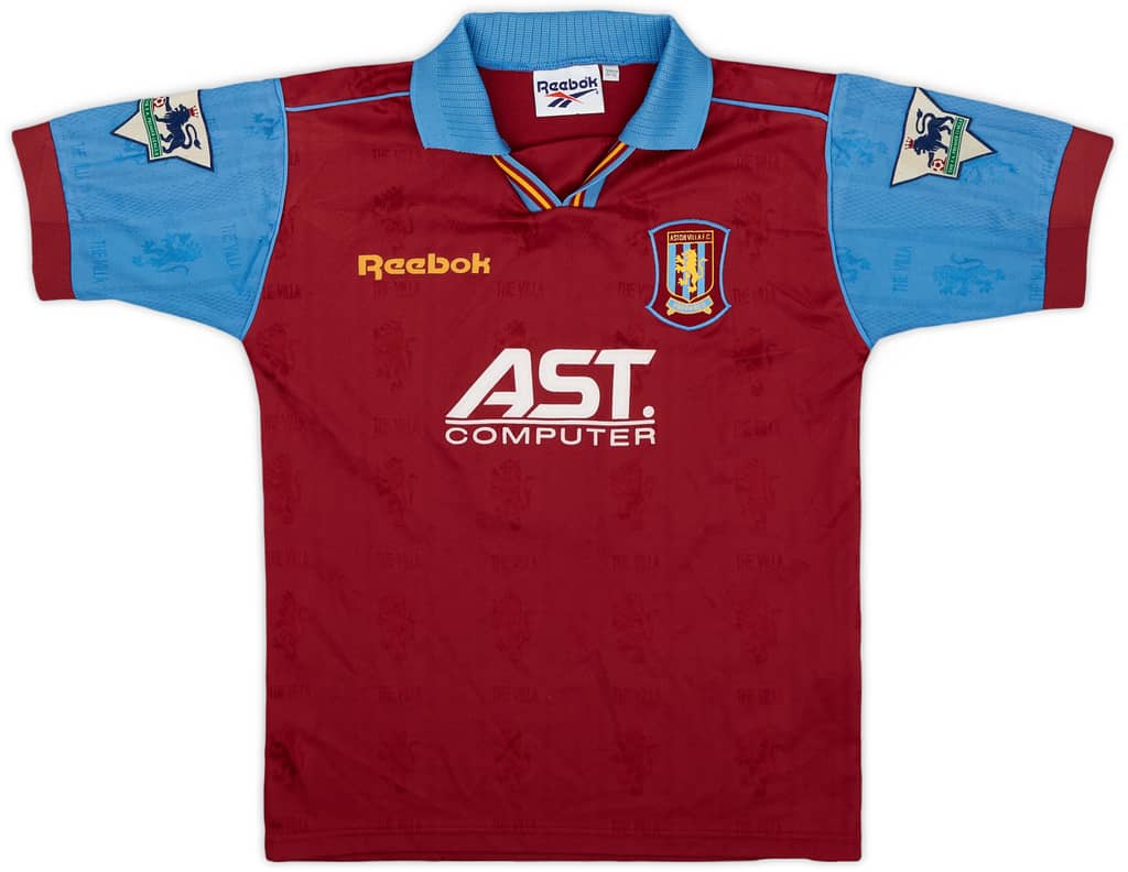 1995-97 Aston Villa Home Shirt Draper #8 - 9/10 - (M.Boys)