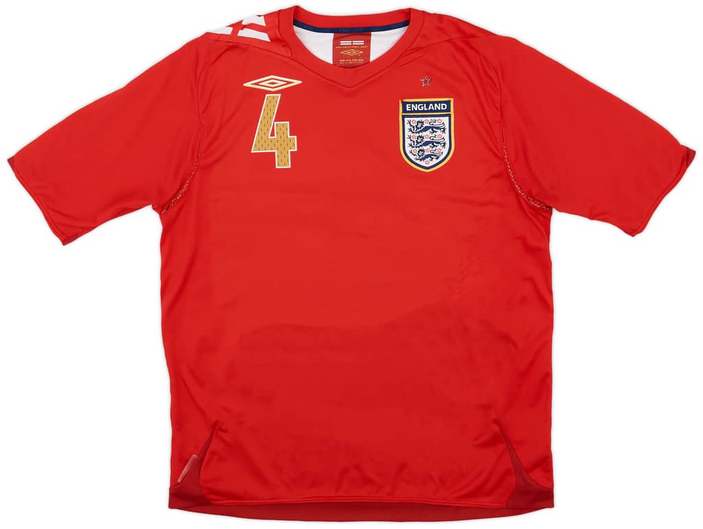 2006-08 England Away Shirt Gerrard #4 - 5/10 - (L)