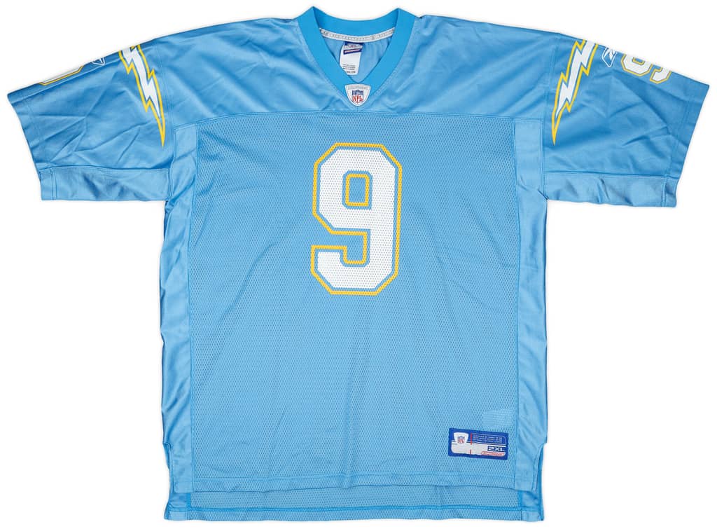 2002-04 San Diego Chargers Brees #9 Reebok On Field Alternate Jersey - 9/10 - (XXL)
