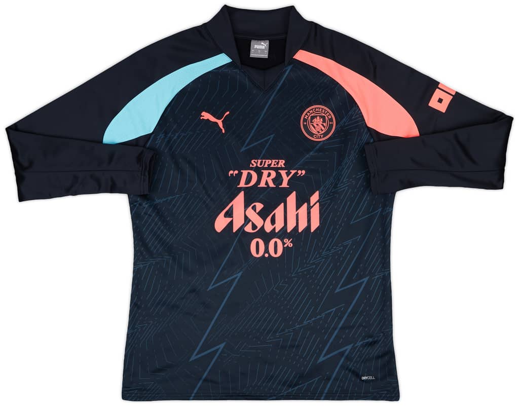 2023-24 Manchester City Player Issue Pre-Match Sweat Top - As New