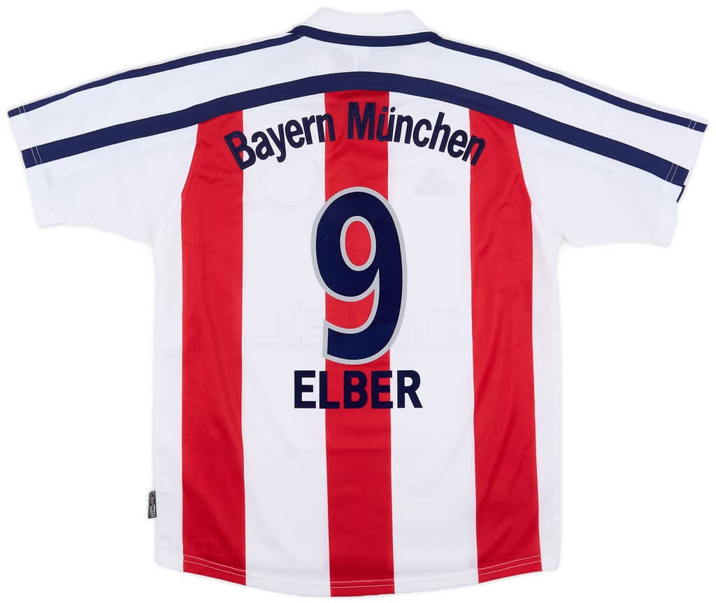 2000-01 Bayern Munich Away Shirt Elber #9 - 8/10 - (XL.Boys)