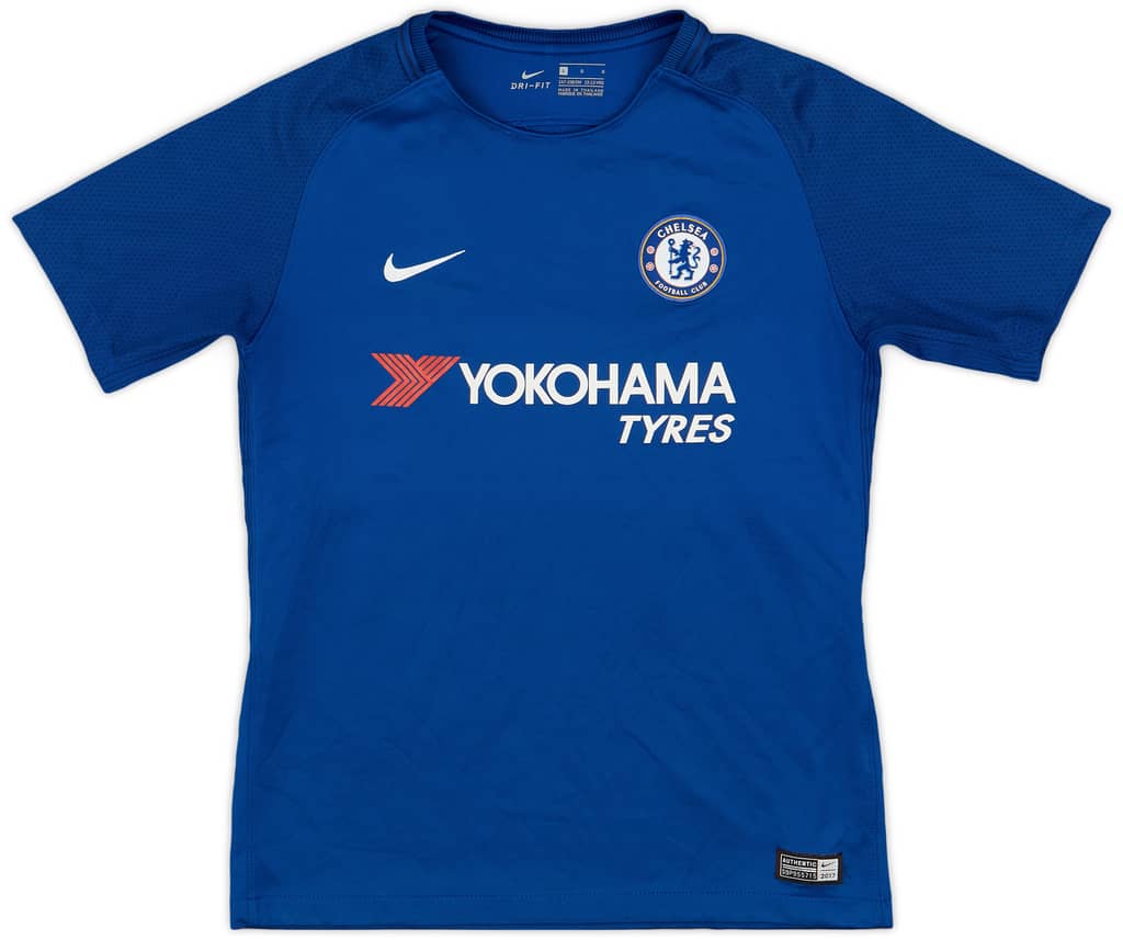 2017-18 Chelsea Home Shirt - 9/10 - (L.Boys)