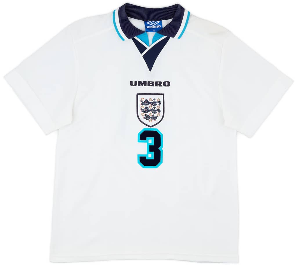 1995-97 England Home Shirt Pearce #3 - 9/10 - (M)