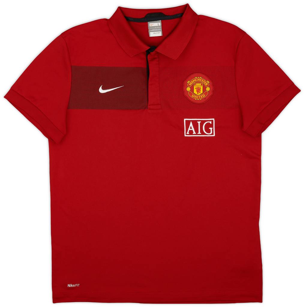 2009-10 Manchester United Nike Polo Shirt - 9/10 - (L)