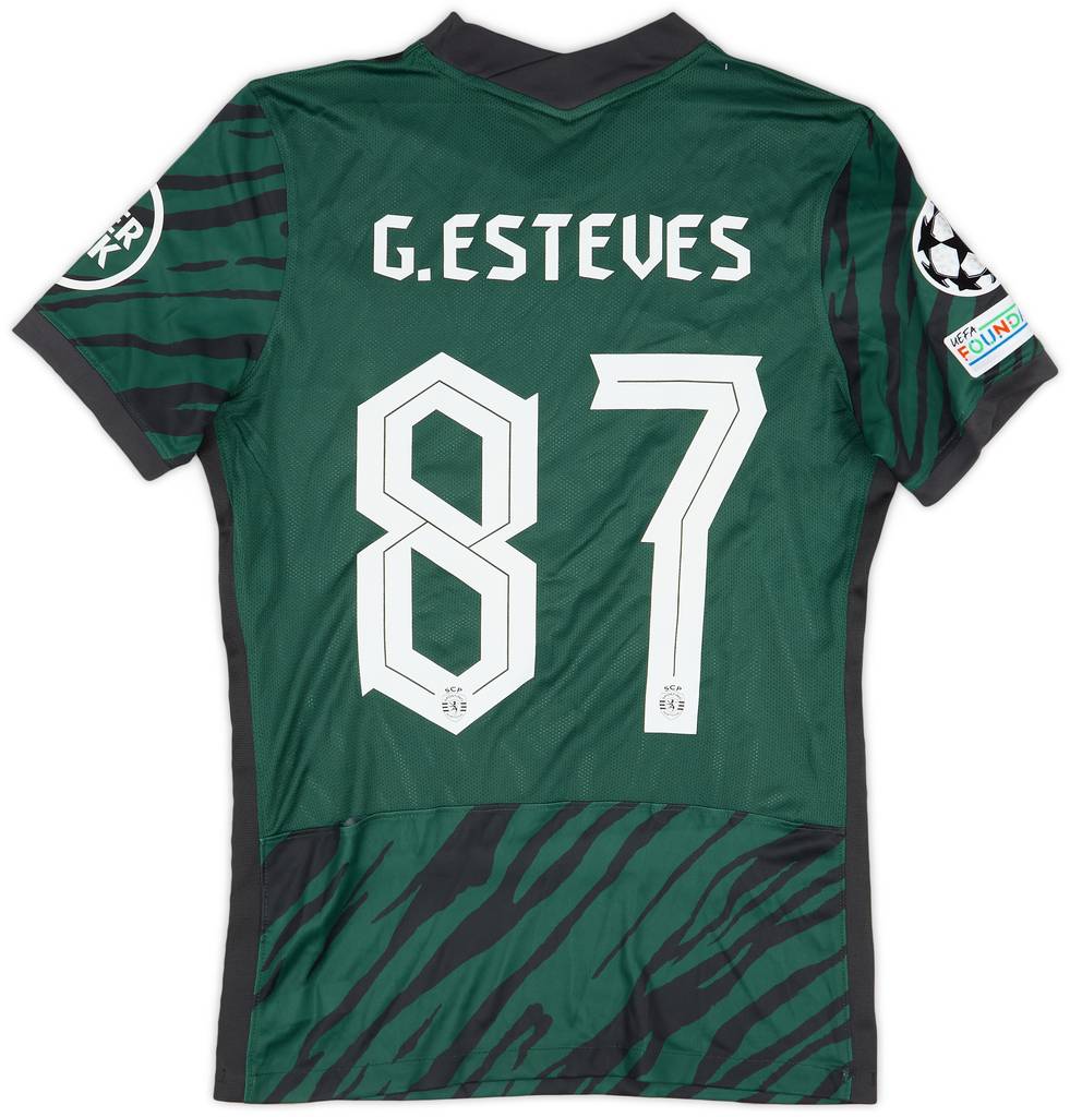 2021-22 Sporting CP Match Issue Champions League Third Shirt G. Esteves #87