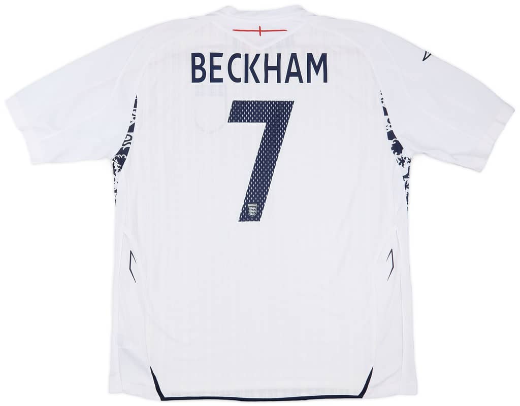 2007-09 England Home Shirt Beckham #7 (XXL)