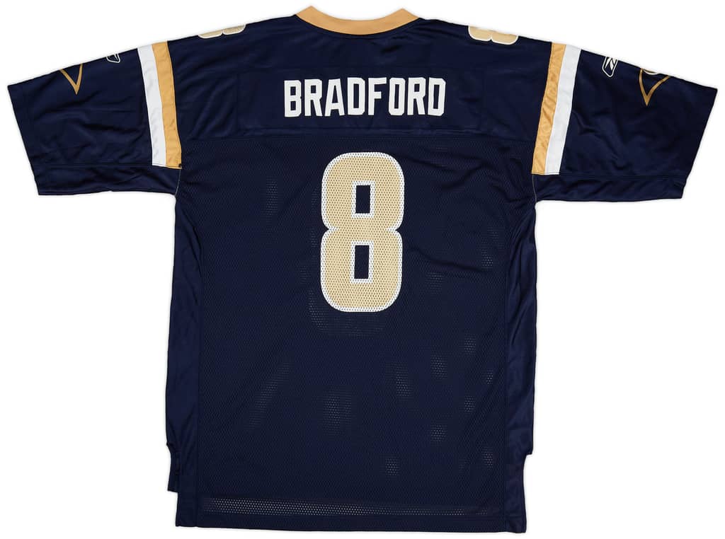 2010 St. Louis Rams Bradford #8 Reebok On Field Jersey (Home) XL