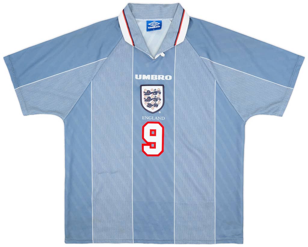 1996-97 England Away Shirt Shearer #9 - 7/10 - (XL)
