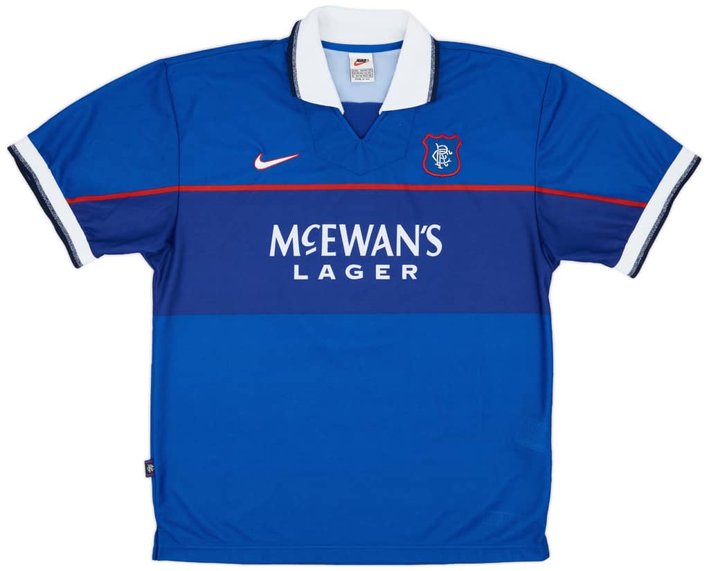 1997-98 Rangers Match Issue Home Shirt Bjorklund #6