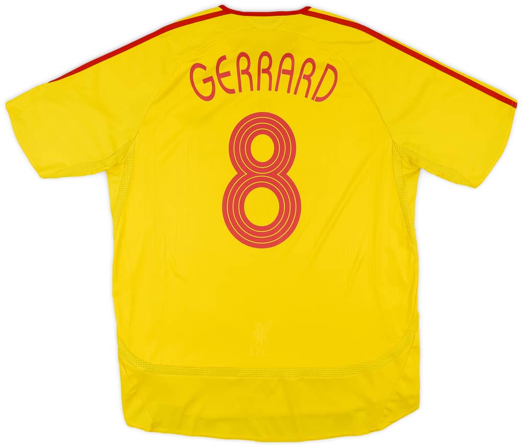 2006-07 Liverpool Away Shirt Gerrard #8 - 6/10 - (L)