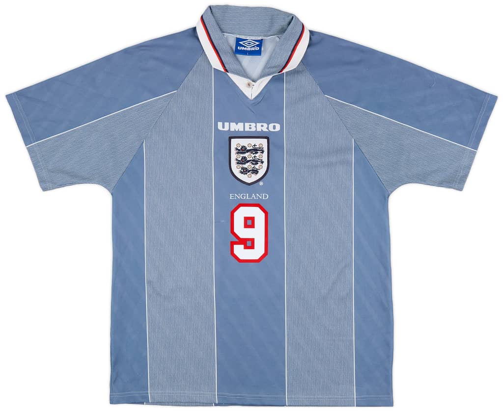 1996-97 England Away Shirt Shearer #9 - 8/10 - (L)