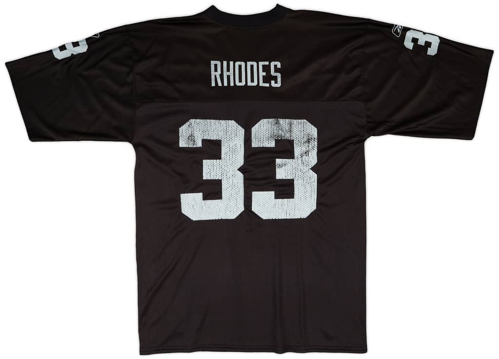 2007 Oakland Raiders Rhodes #33 Reebok Replica Home Jersey - 6/10 - (M)