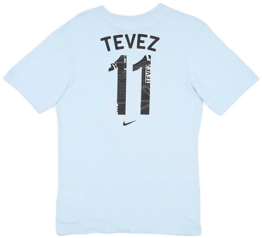 2010 Argentina 'Tevez #11' Nike Graphic Tee - 9/10 - (S)