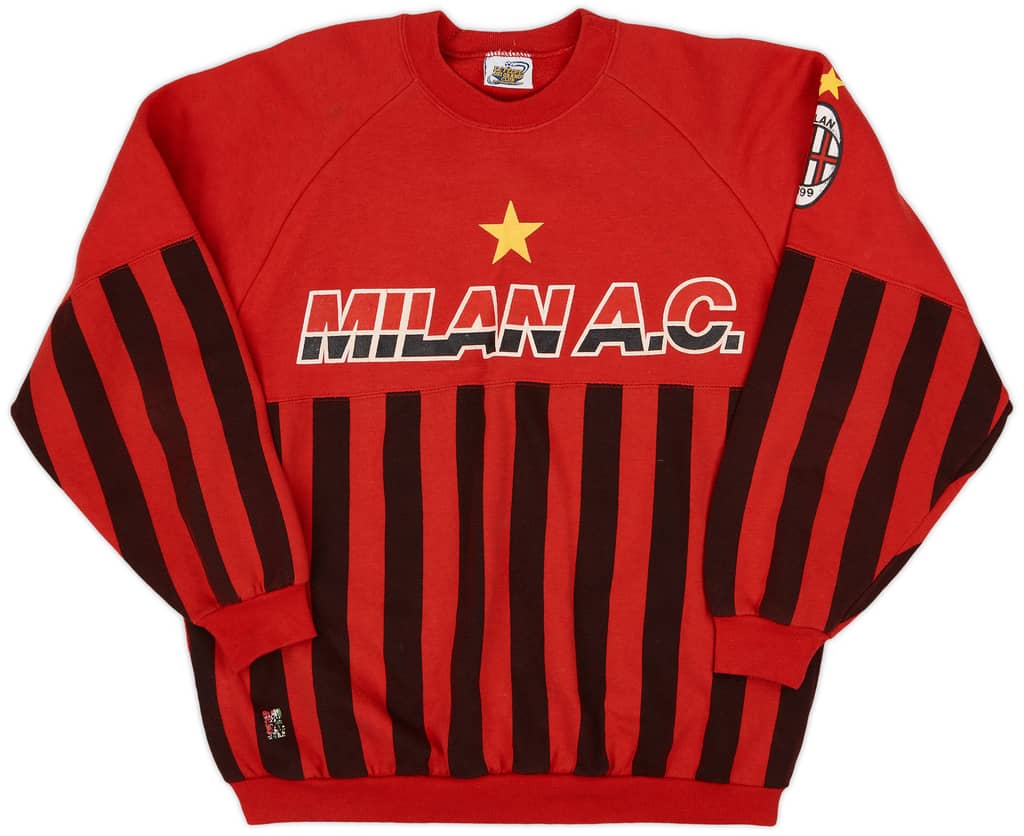 1990-91 AC Milan Le Felpe Dei Grandi Club Sweat Top - 8/10 - (L)