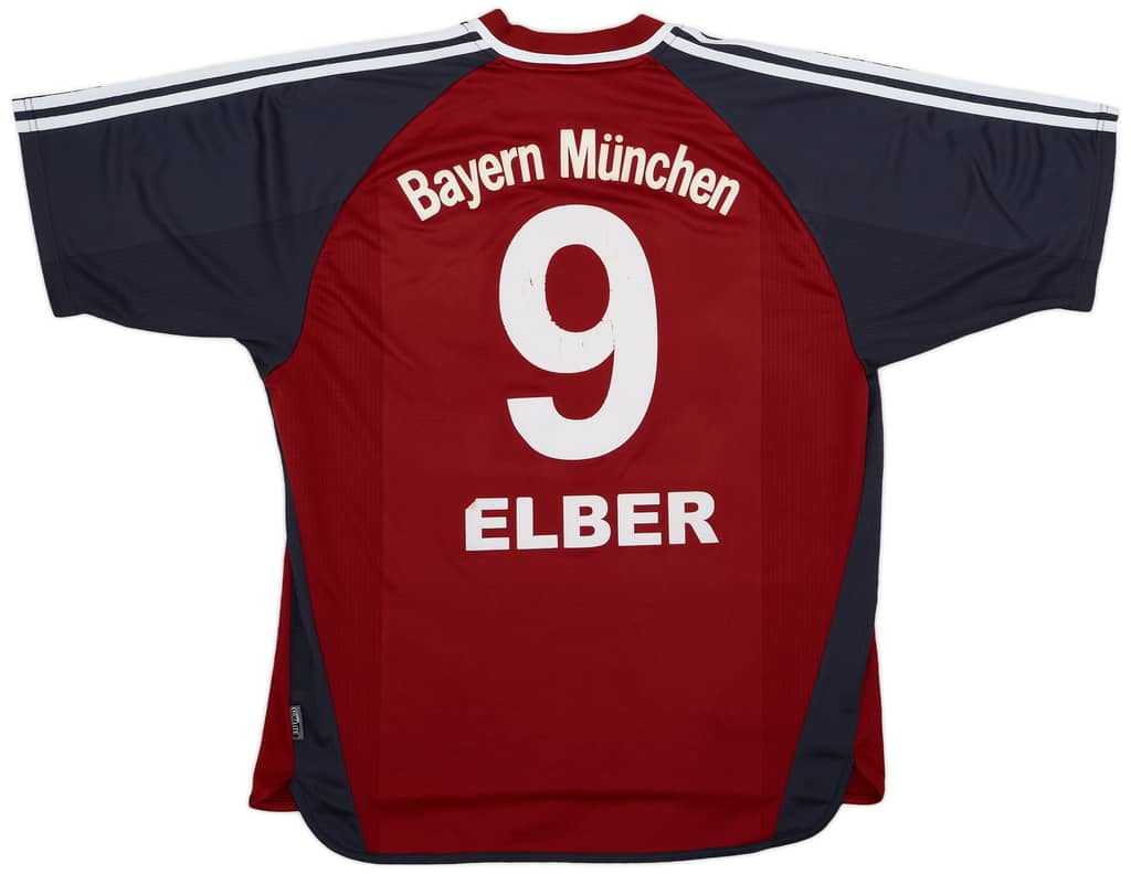2001-02 Bayern Munich Home Shirt Elber #9 - 6/10 - (XL)