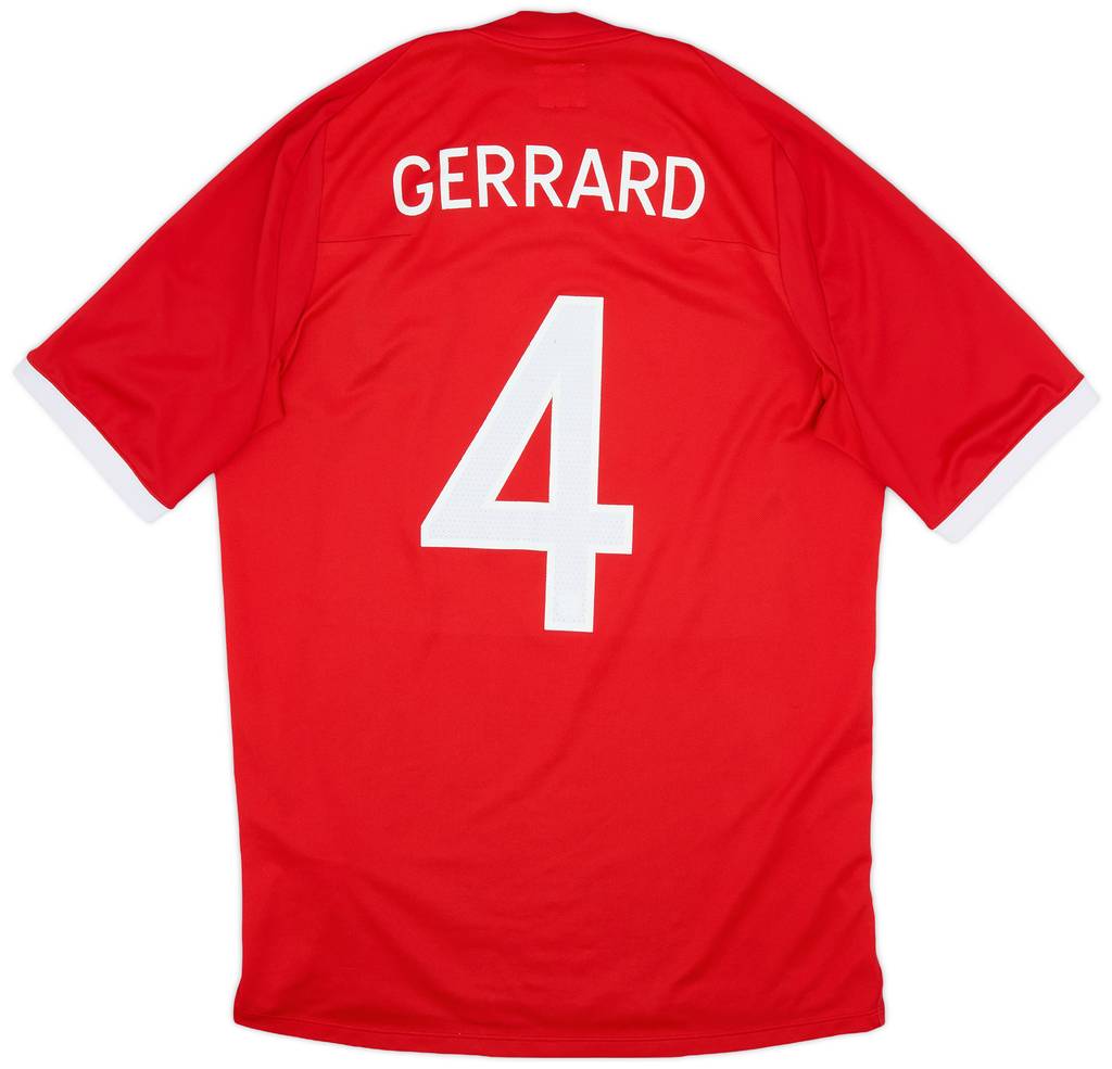 2010-11 England Away Shirt Gerrard #4 - 8/10 - (M)