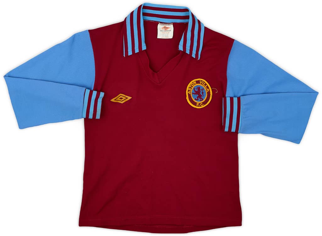 1976-81 Aston Villa Home L/S Shirt - 7/10 - (M.Boys)