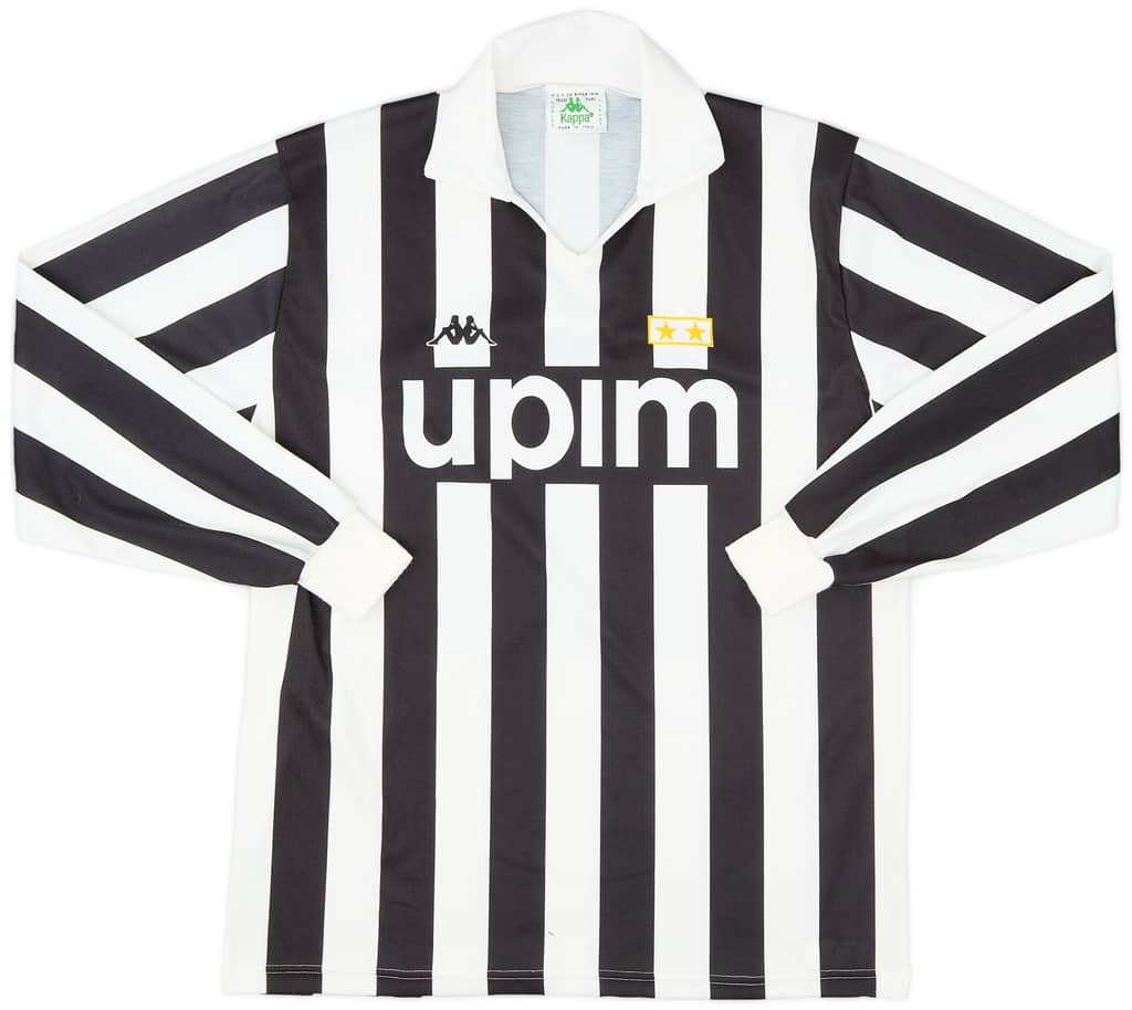 1989-90 Juventus Basic European Home L/S Shirt #11 - 8/10 - (XL)