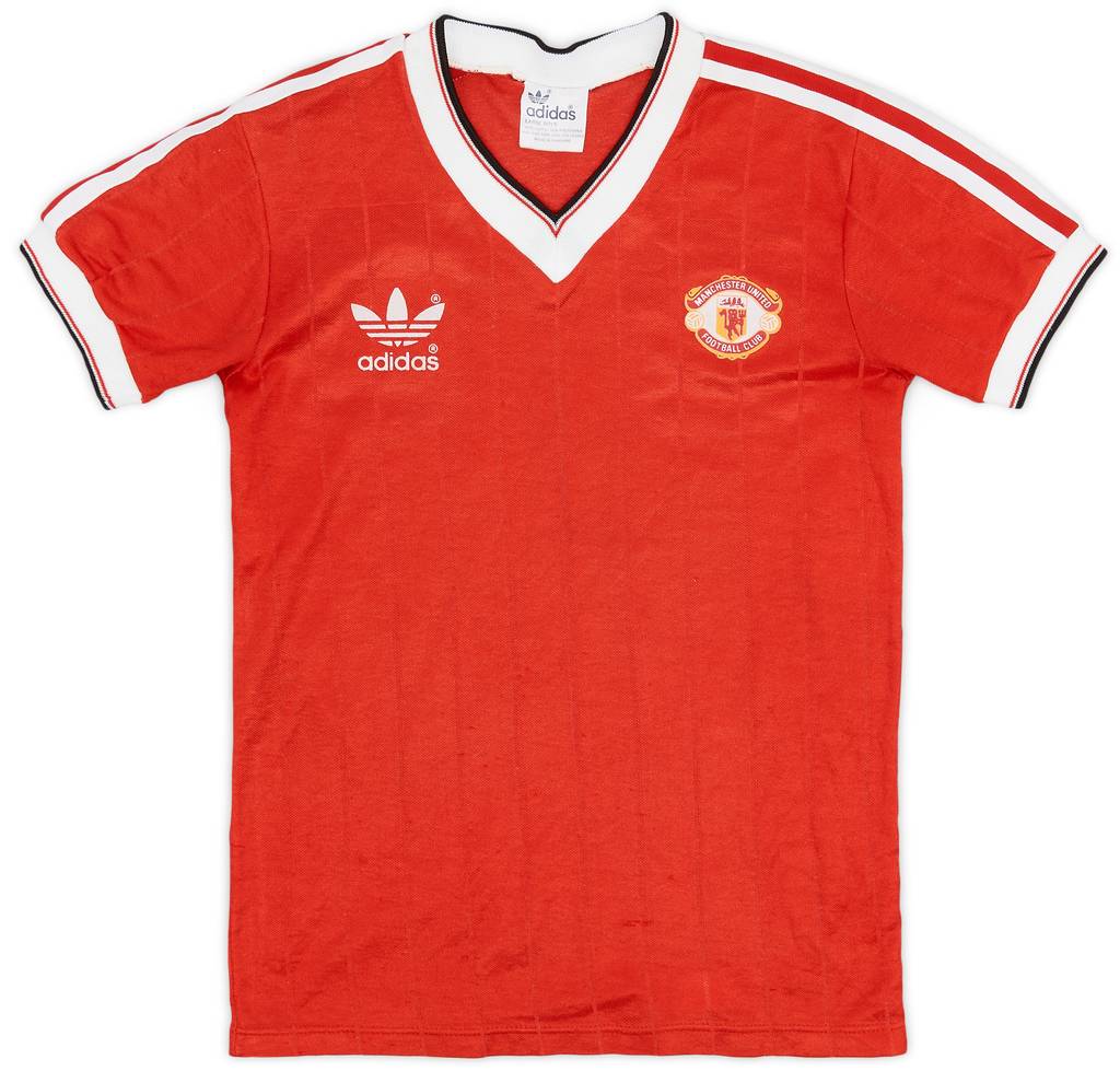 1982-84 Manchester United Home Shirt - 8/10 - (L.Boys)