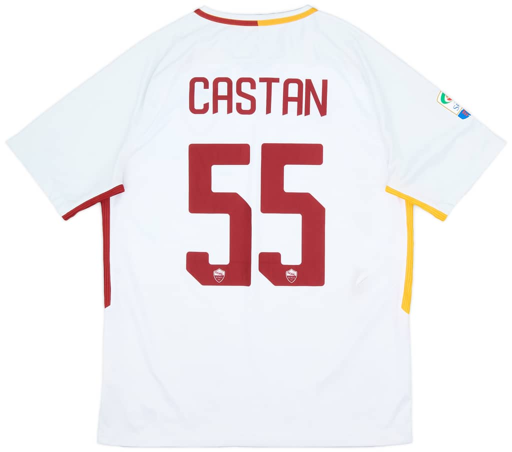 2017-18 Roma Away Shirt Castan #55 - 8/10 - (L)