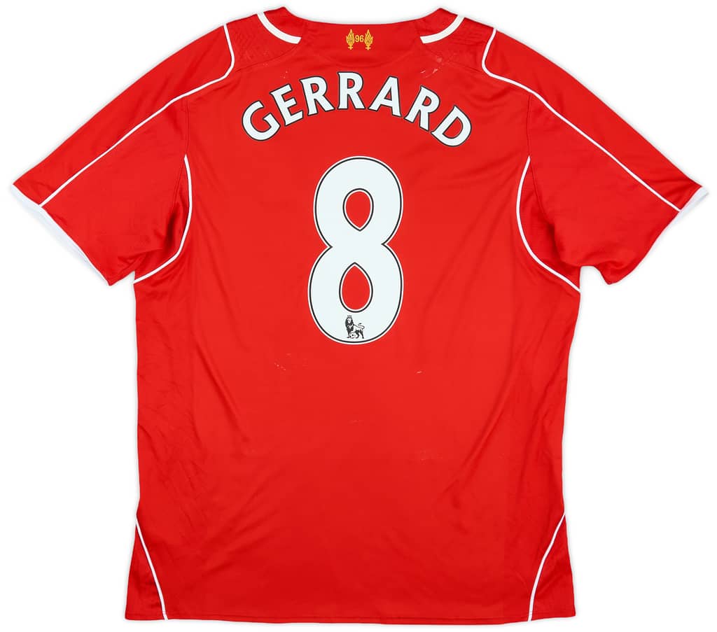 2014-15 Liverpool Home Shirt Gerrard #8 - 6/10 - (L)