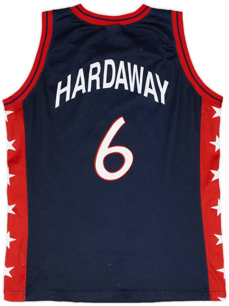 1996-99 USA Hardaway #6 Champion Away Jersey - 7/10 - (M)