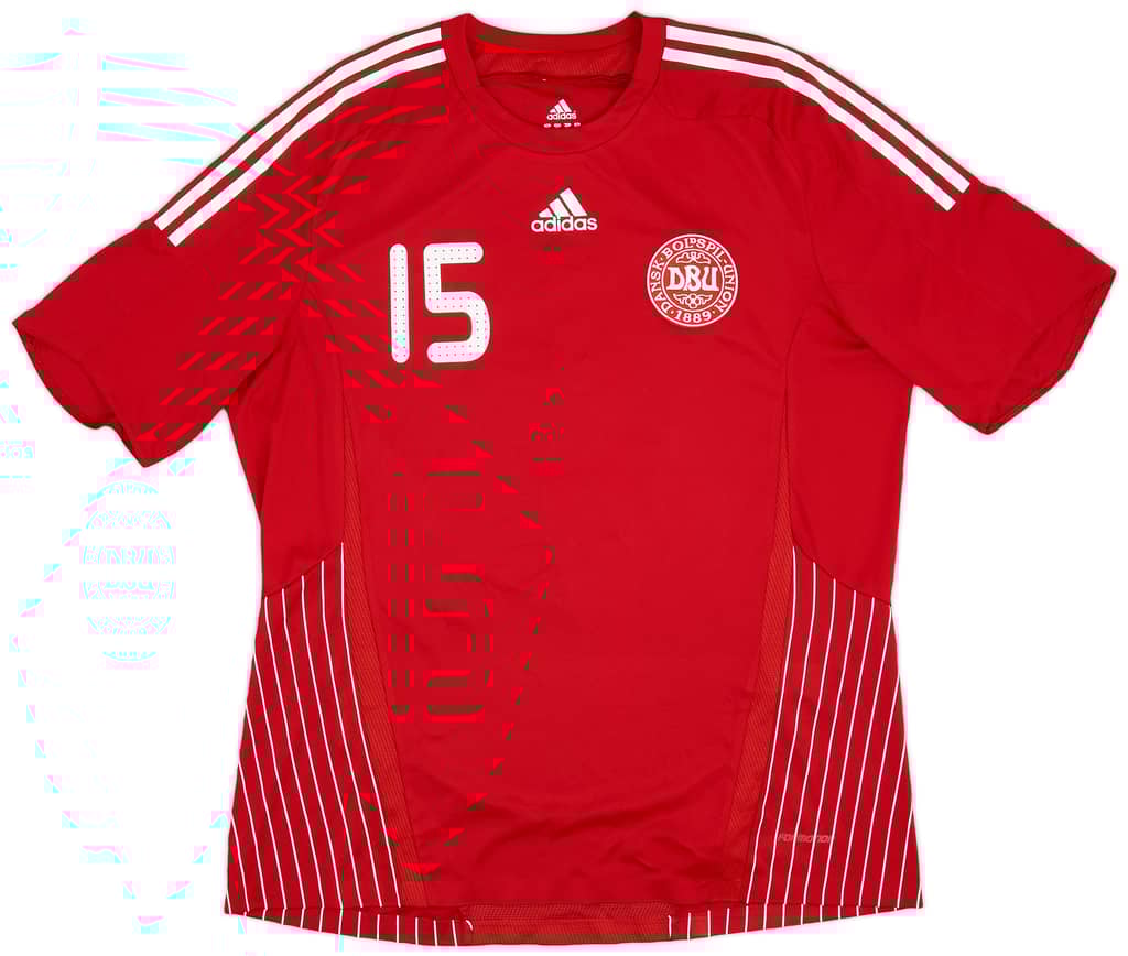 2007-10 Denmark Player Issue Home Shirt #15 - 8/10 - (L)