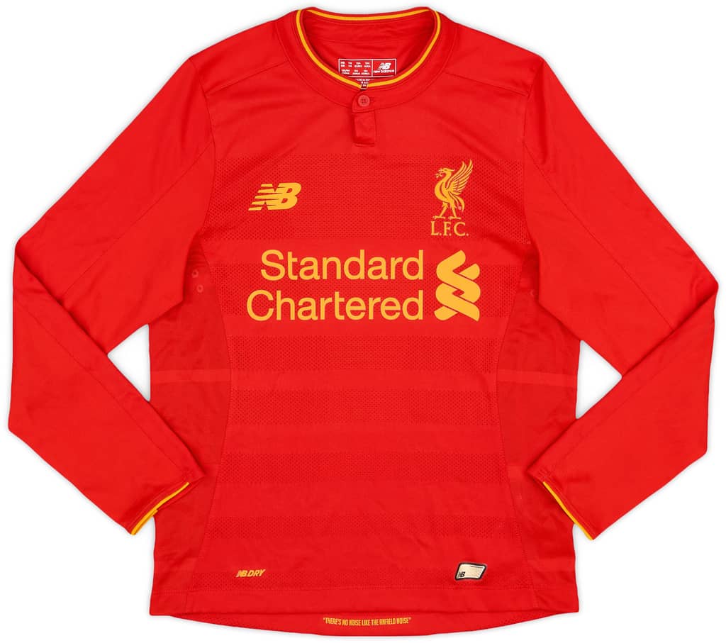 2016-17 Liverpool Home L/S Shirt - 8/10 - (M.Boys)