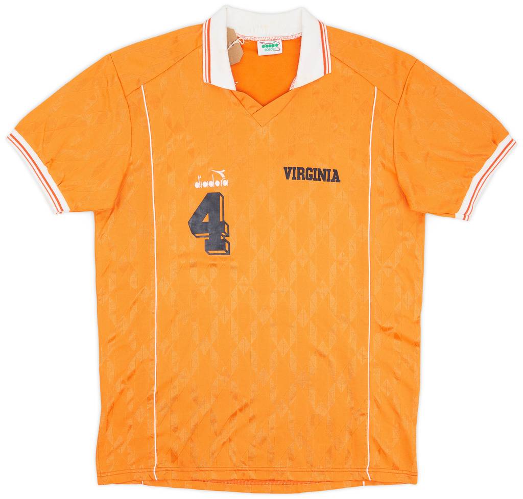 1986-88 Virginia Cavaliers Match Issue Home Shirt #4 (Agoos)
