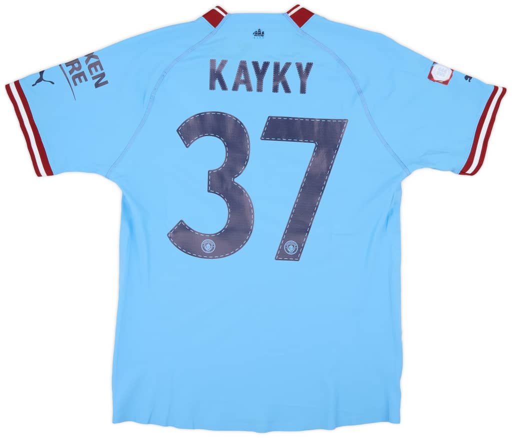 2022-23 Manchester City Match Issue Community Shield Home Shirt Kayky #37
