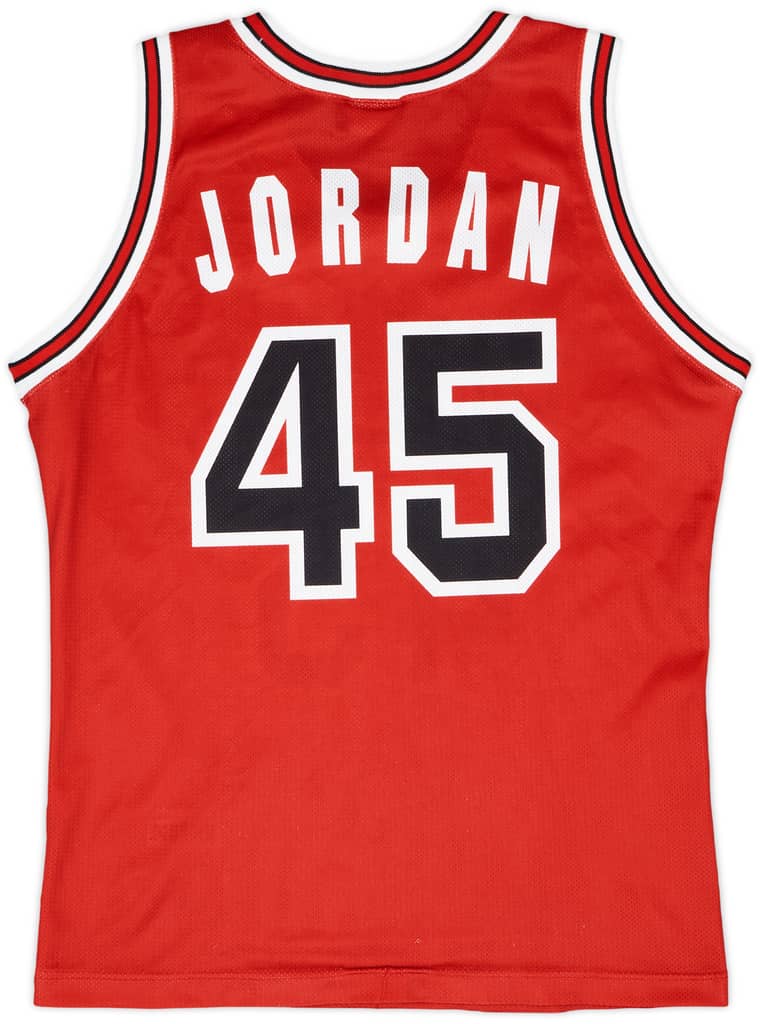 1995 Chicago Bulls Jordan #45 Champion Away Jersey - 9/10 - (S)