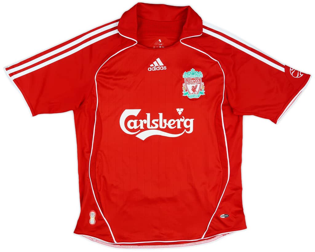 2006-08 Liverpool Home Shirt - 8/10 - (L.Boys)