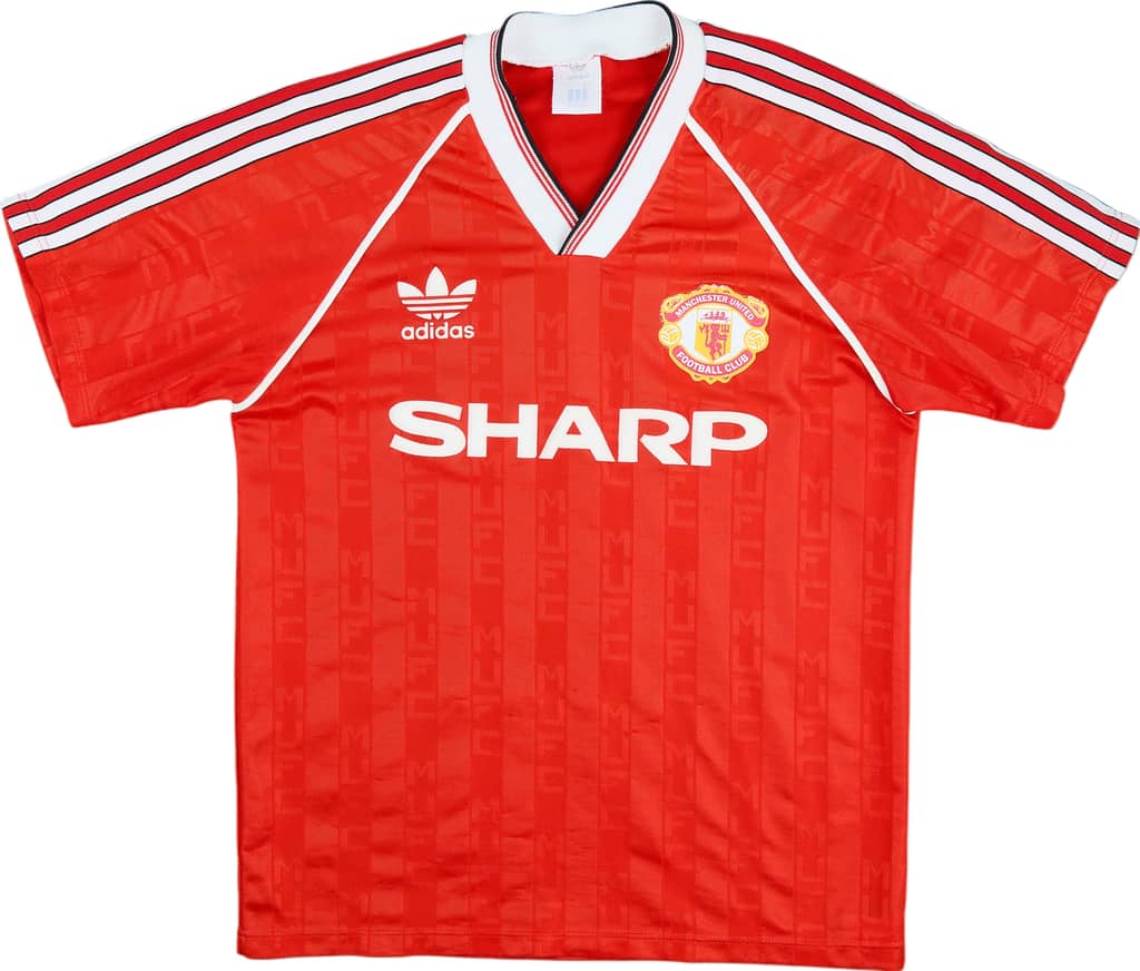 1988-90 Manchester United Home Shirt - 9/10 - (S)