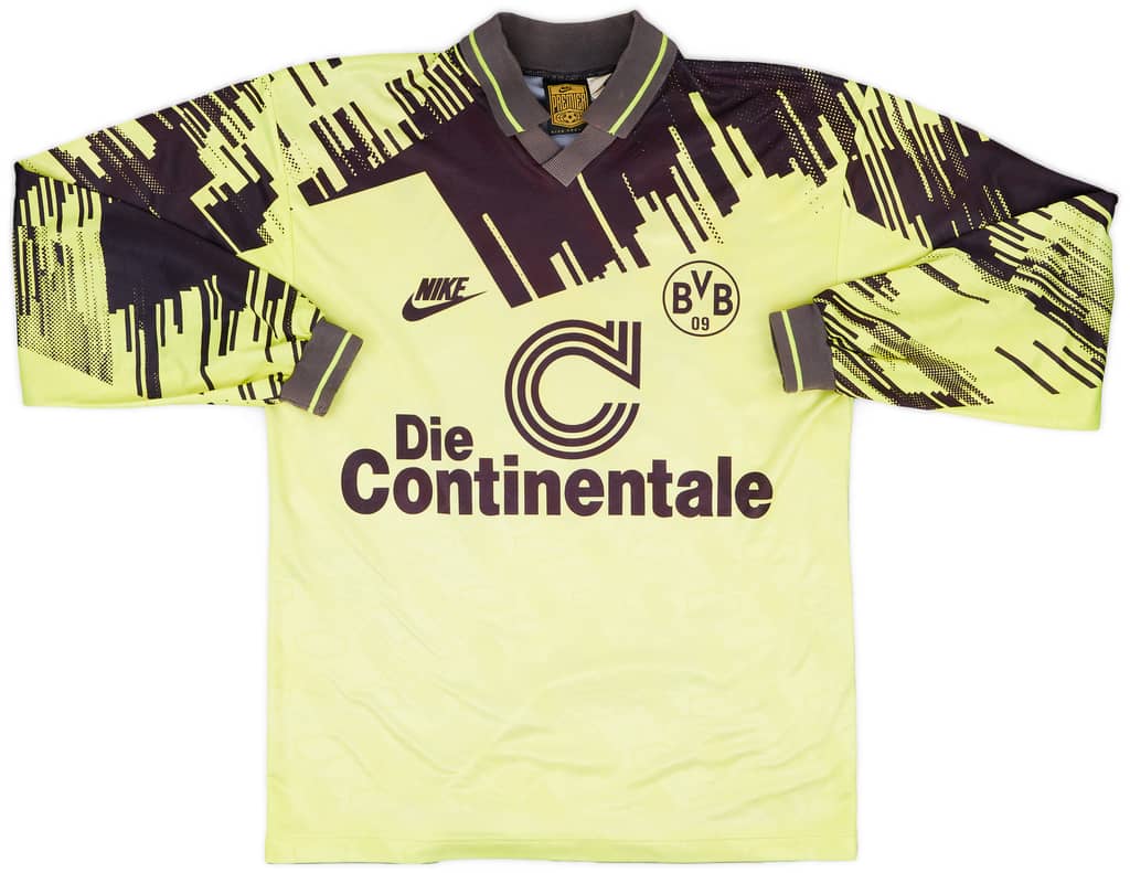 1993-94 Borussia Dortmund Home L/S Shirt #2 - 8/10 - (S)