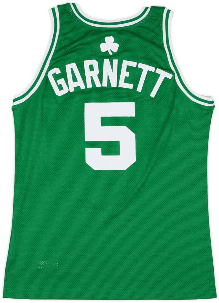 2007-10 Boston Celtics Garnett #5 Champion Authentic Away Jersey - 5/10 - (L)