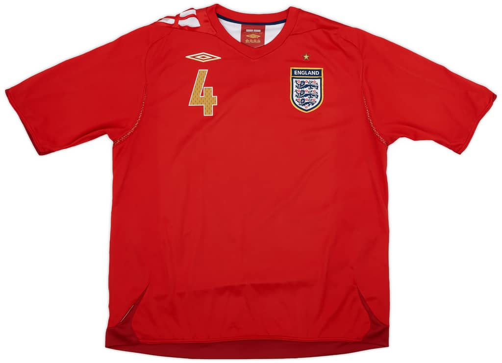 2006-08 England Away Shirt Gerrard #4 - 9/10 - (XXL)