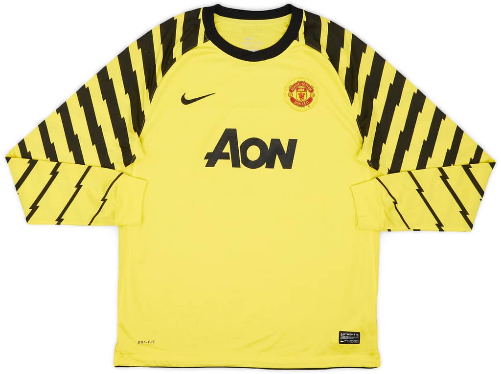 2010-11 Manchester United Yellow GK Shirt - 8/10 - (XL.Boys)