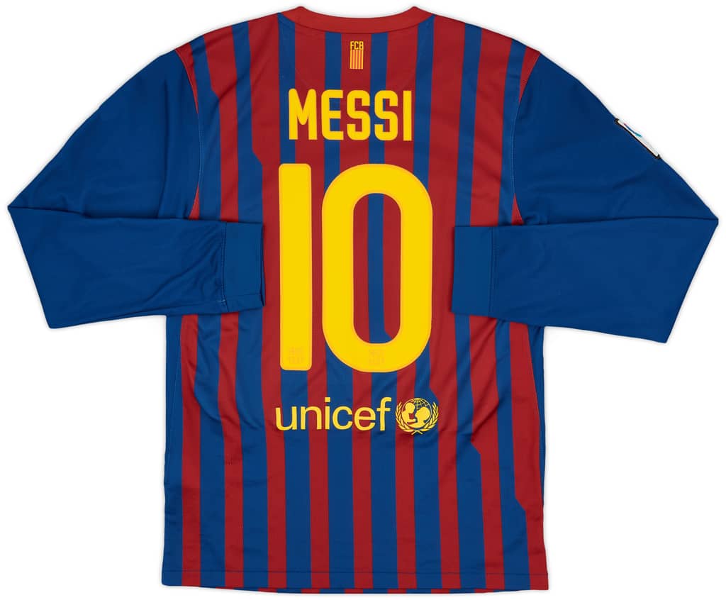 2011-12 Barcelona Home L/S Shirt Messi #10 - 8/10 - (S)