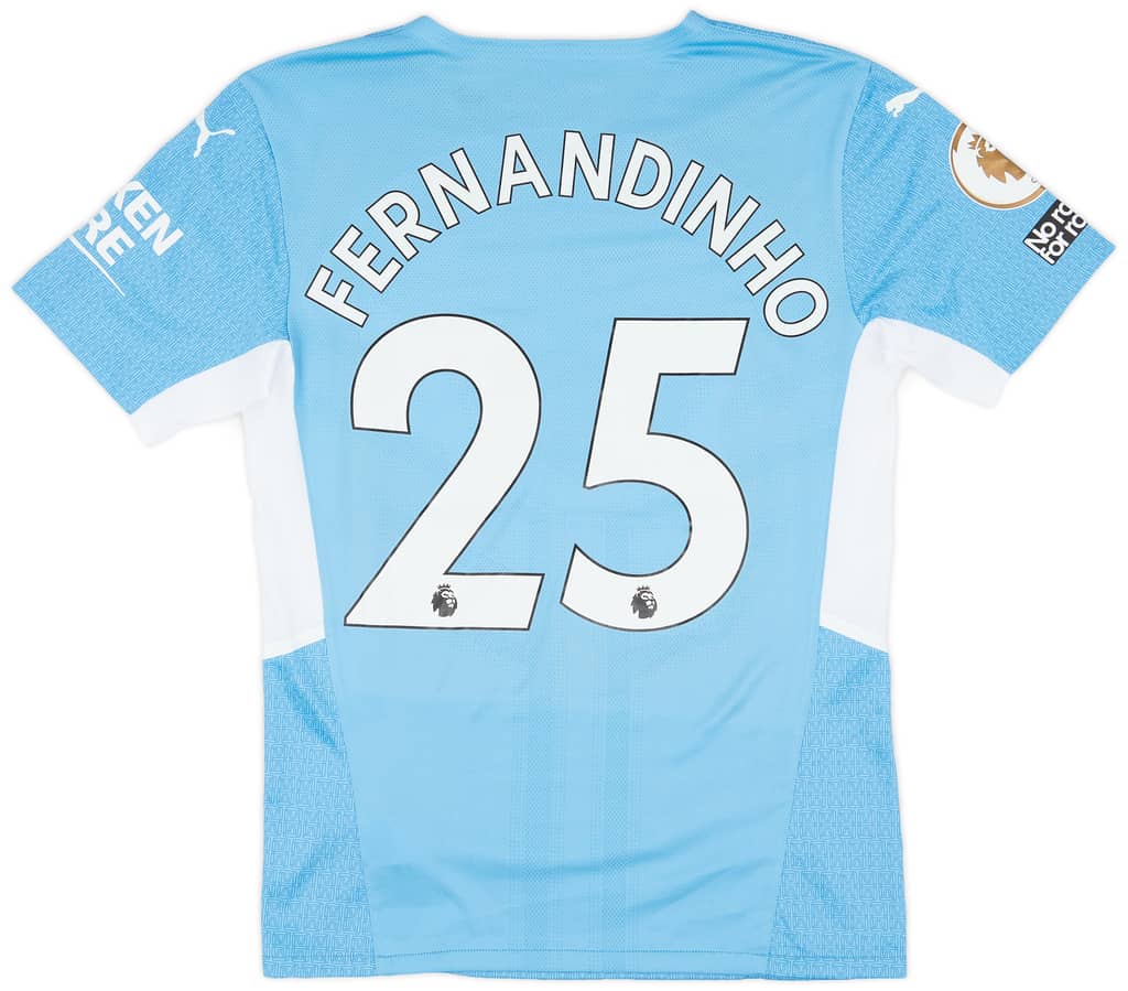 2021-22 Manchester City Match Issue Home Shirt Fernandinho #25