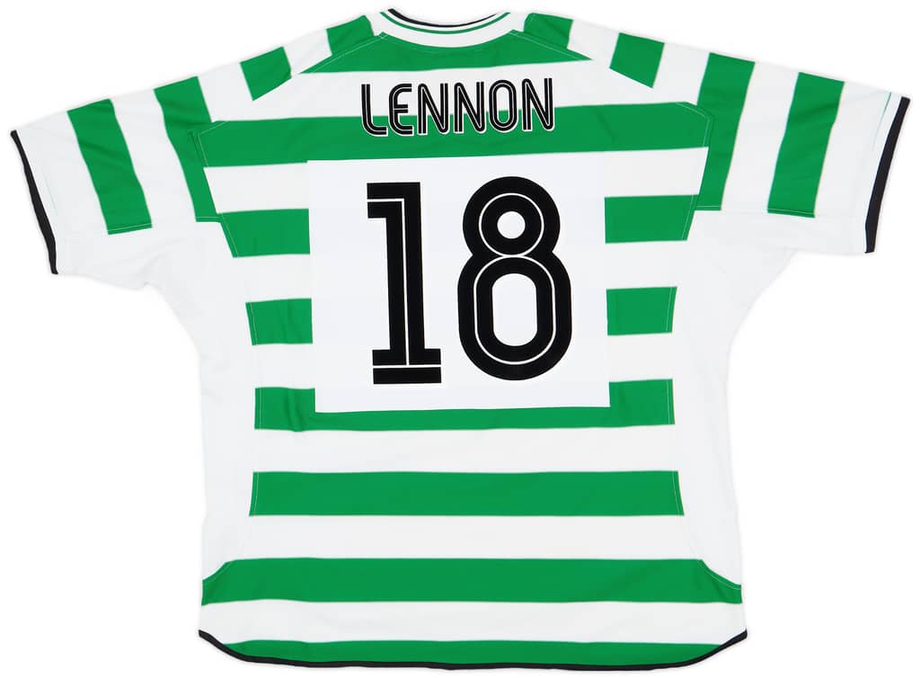 2001-03 Celtic Home Shirt Lennon #18 - 7/10 - (XXL)