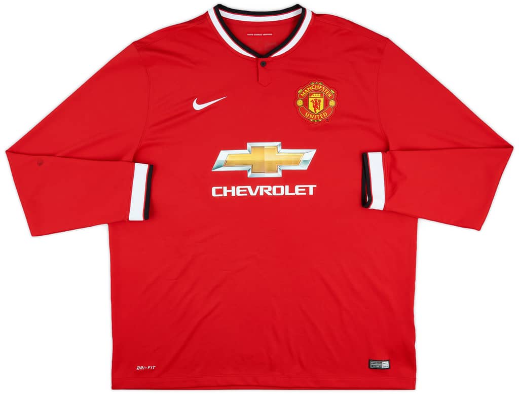 2014-15 Manchester United Home L/S Shirt Rooney #10 - 6/10 - (XXL)