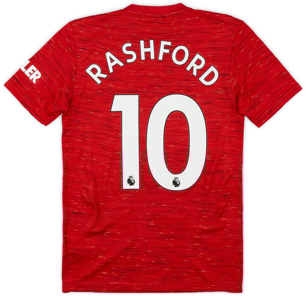 2020-21 Manchester United Home Shirt Rashford #10 - 9/10 - (XS)
